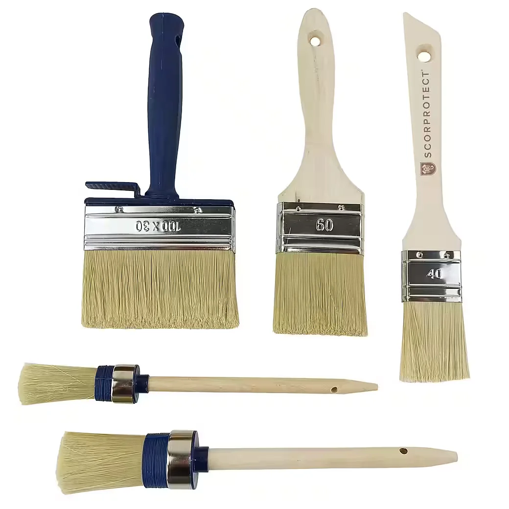 SCORPROTECT Flachpinsel Profi Streichset 5-teilig für Lack und Farbe