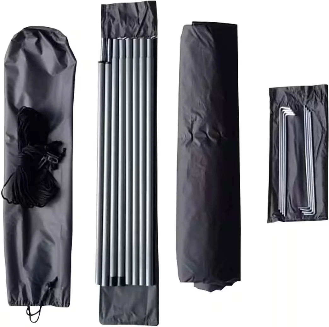 EXPLORER Sonnensegel 3x4 m rechteckig wasserabweisend mit Stangen