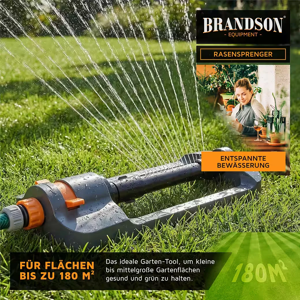 Brandson Viereckregner Rasensprenger Garten Oszillationsregner