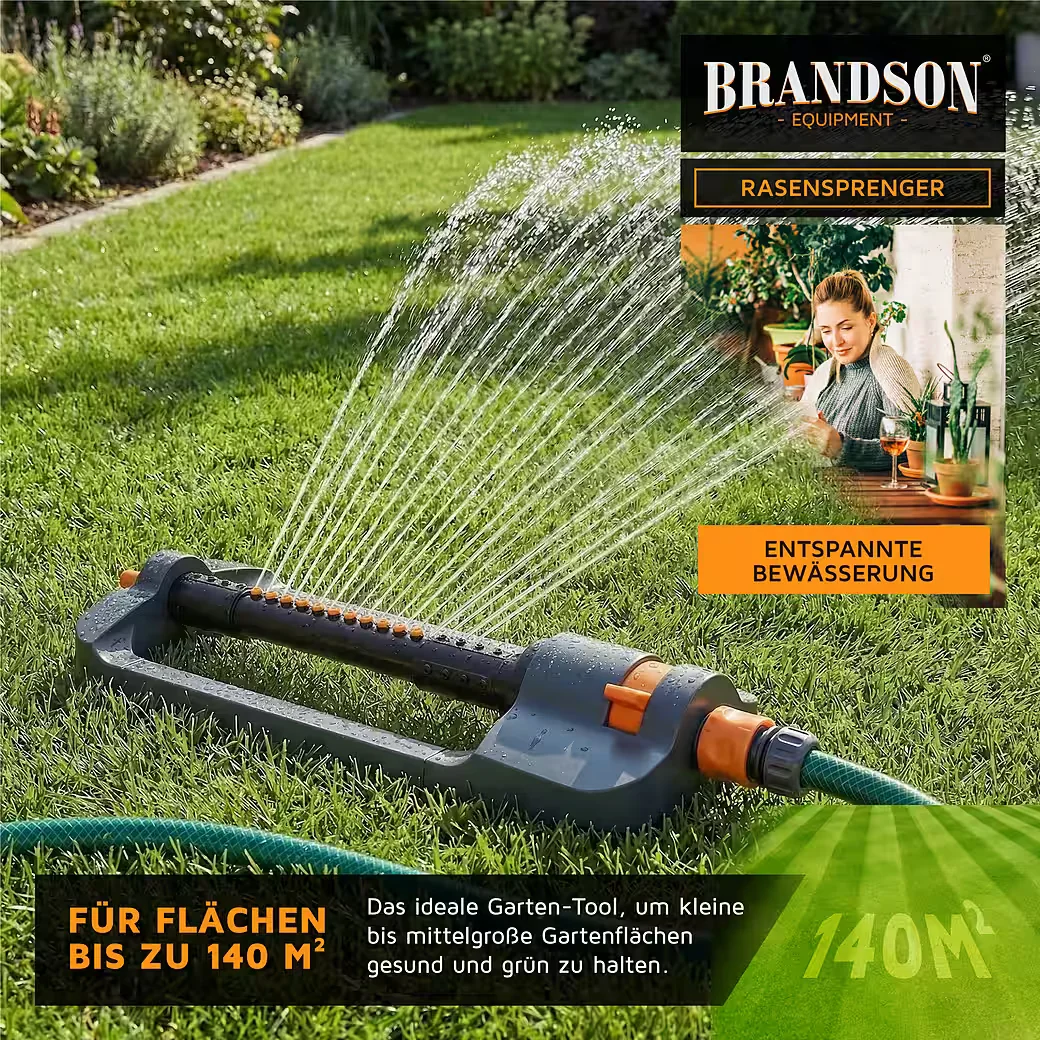 Brandson Viereckregner Rasensprenger Oszillationsregner Sprinkler