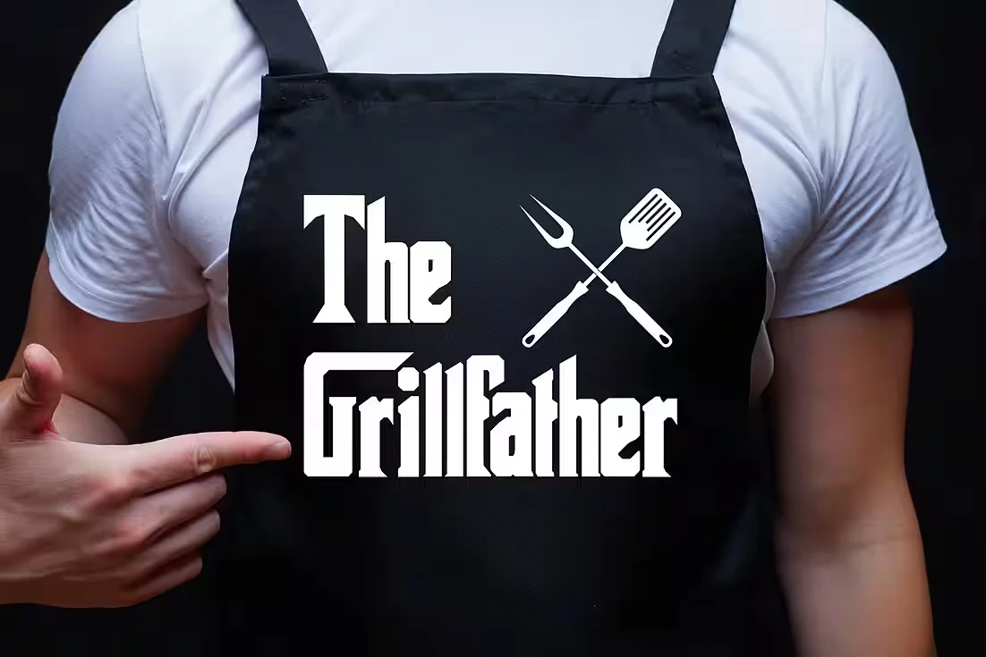 YOUTH DESIGNZ Grillschürze The Grillfather für Männer mit Spruch BBQ