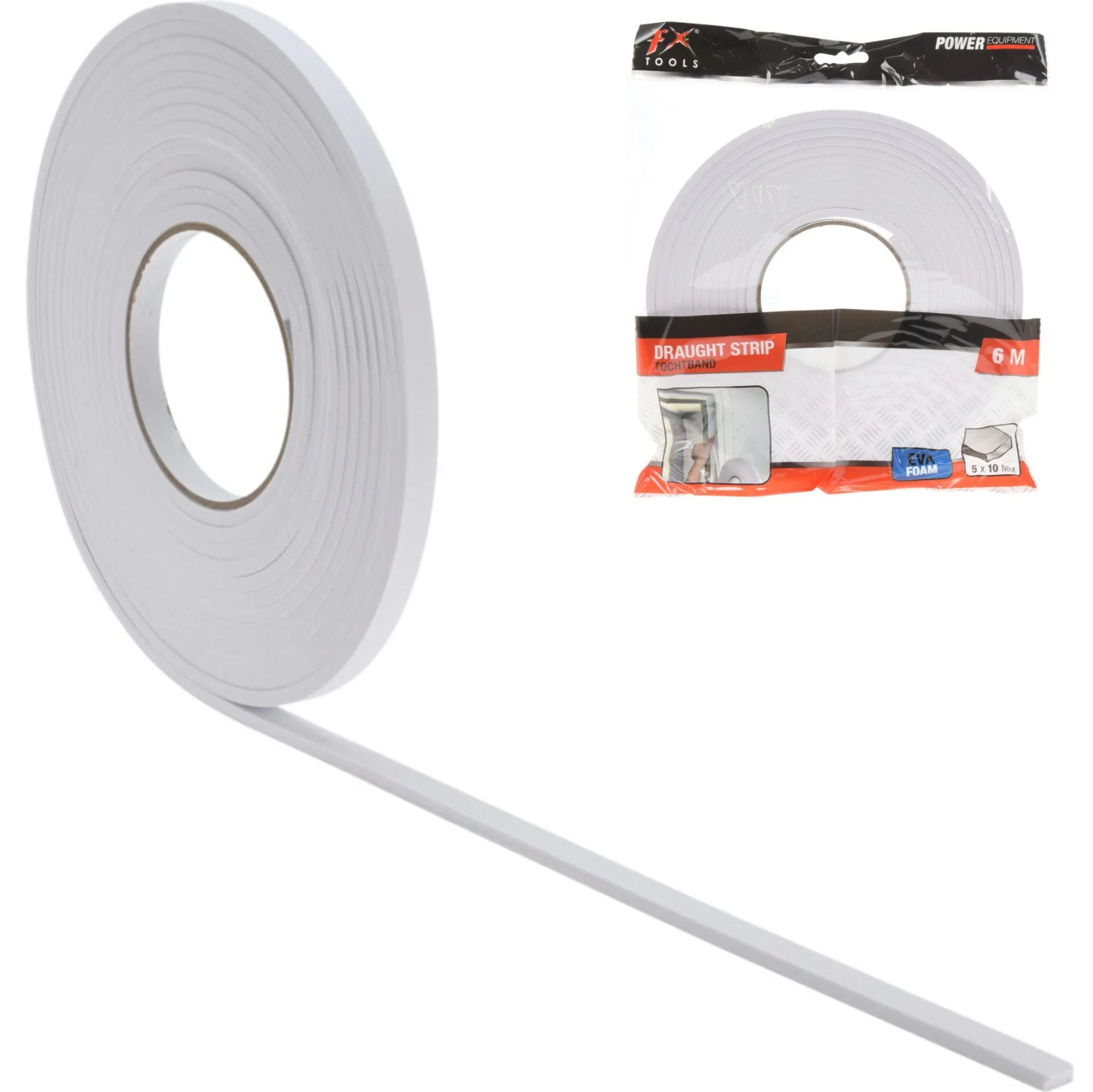 KOOPMAN Dichtungsband 10 mm Türdichtung 6 m gegen Zugluft Staub
