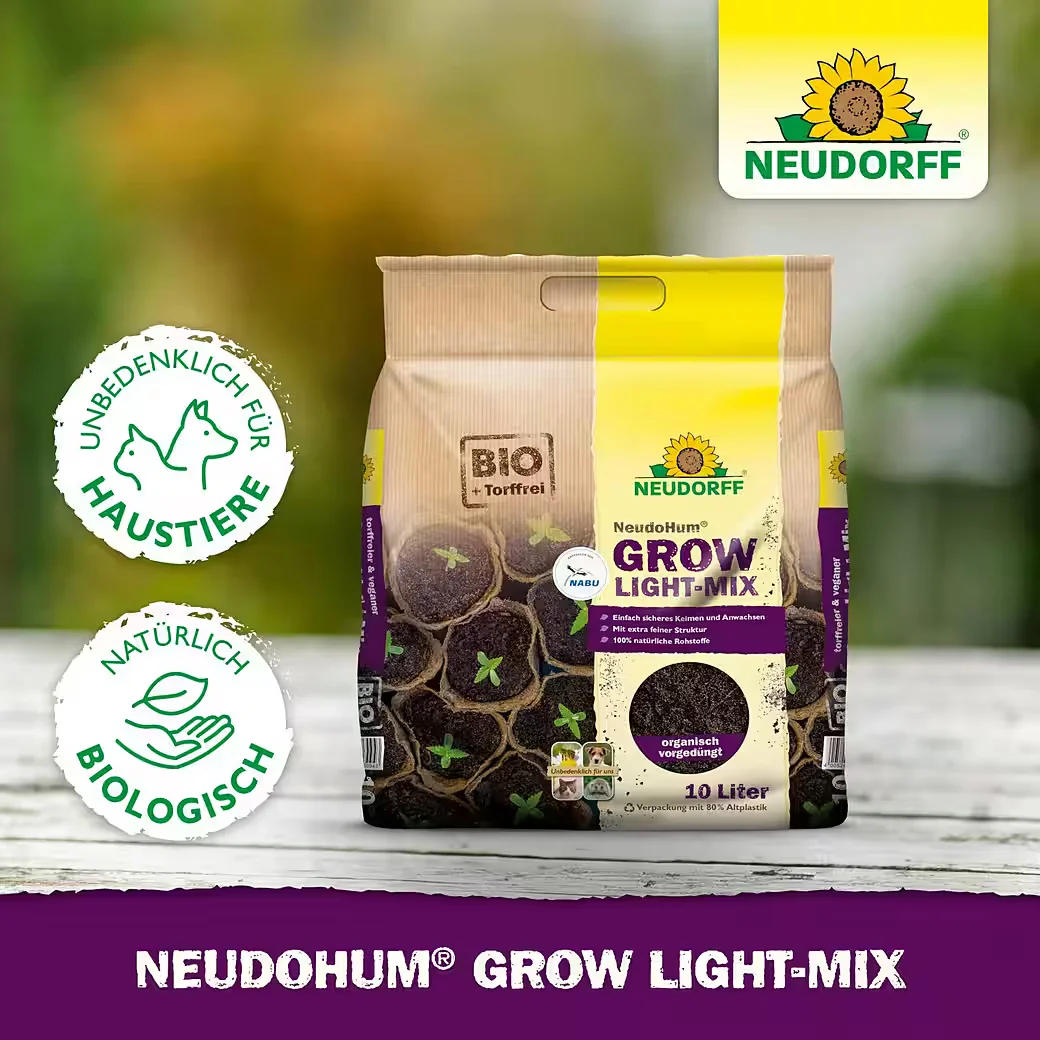NEUDORFF NeudoHum Grow Light-Mix Spezialerde 10 L Blumenerde Substrat