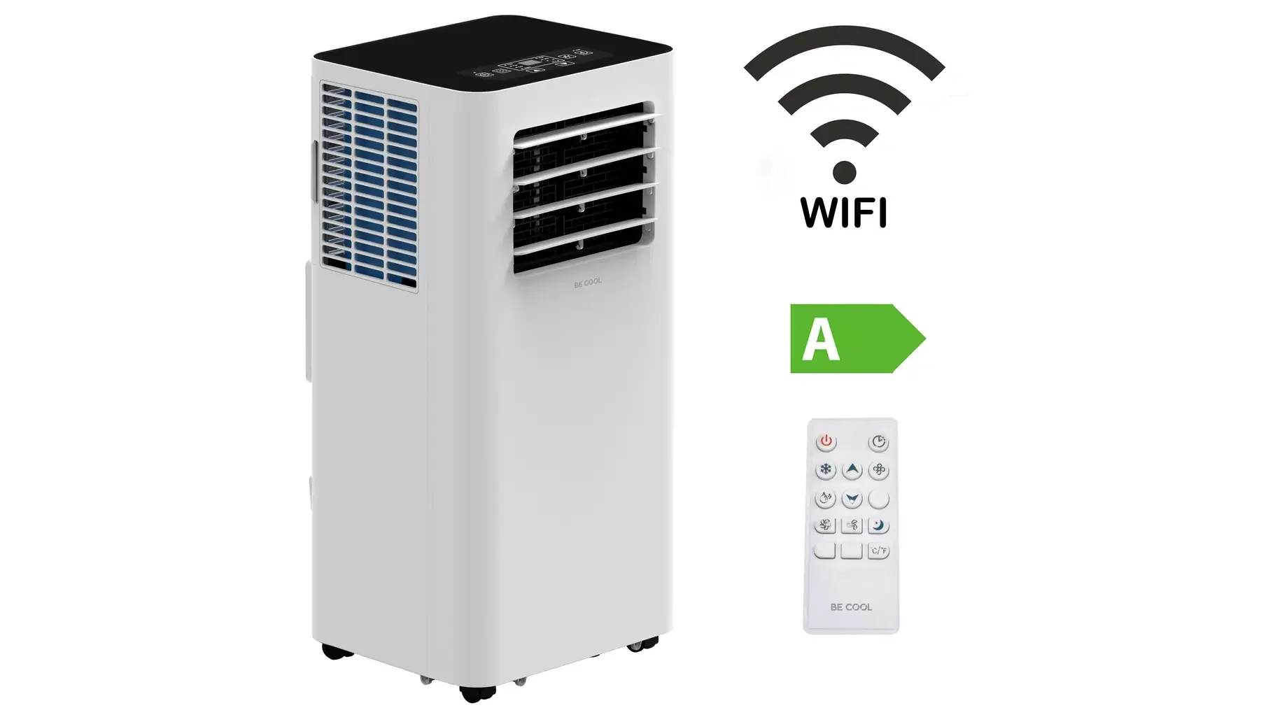 BE COOL BC14KL25W Mobiles Klimagerät 4100 W 48 m2 EEK A Weiß