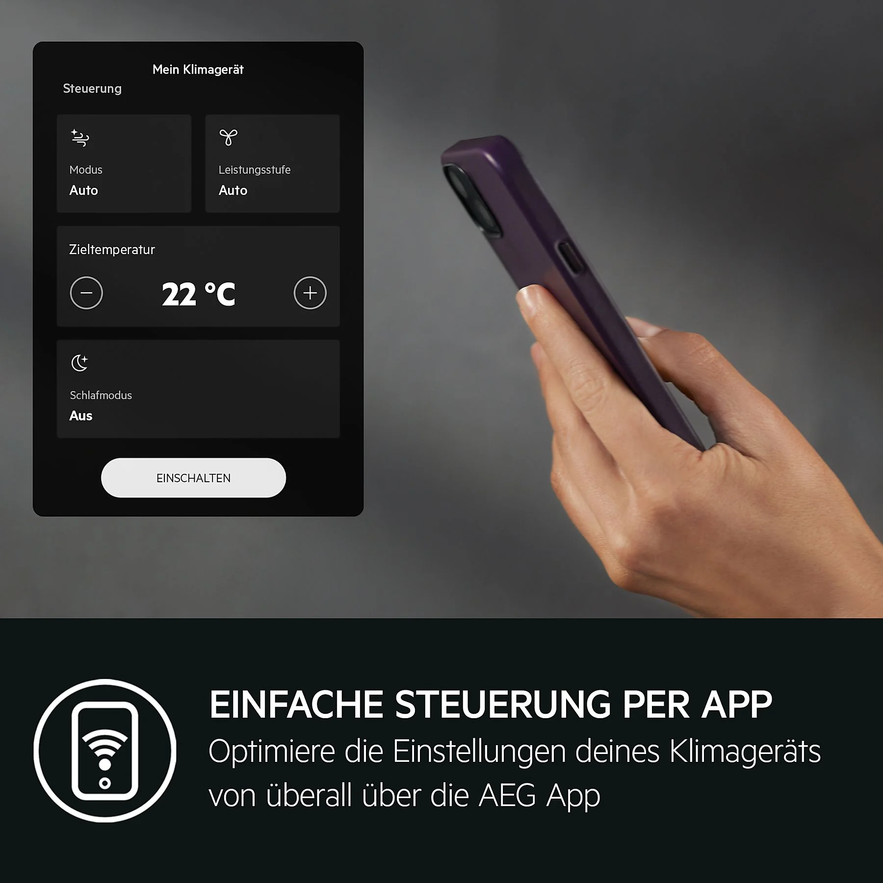 AEG AXP40U340CW Comfort 6000 Klimagerät 14.000 BTU A+ bis 40 m² weiß