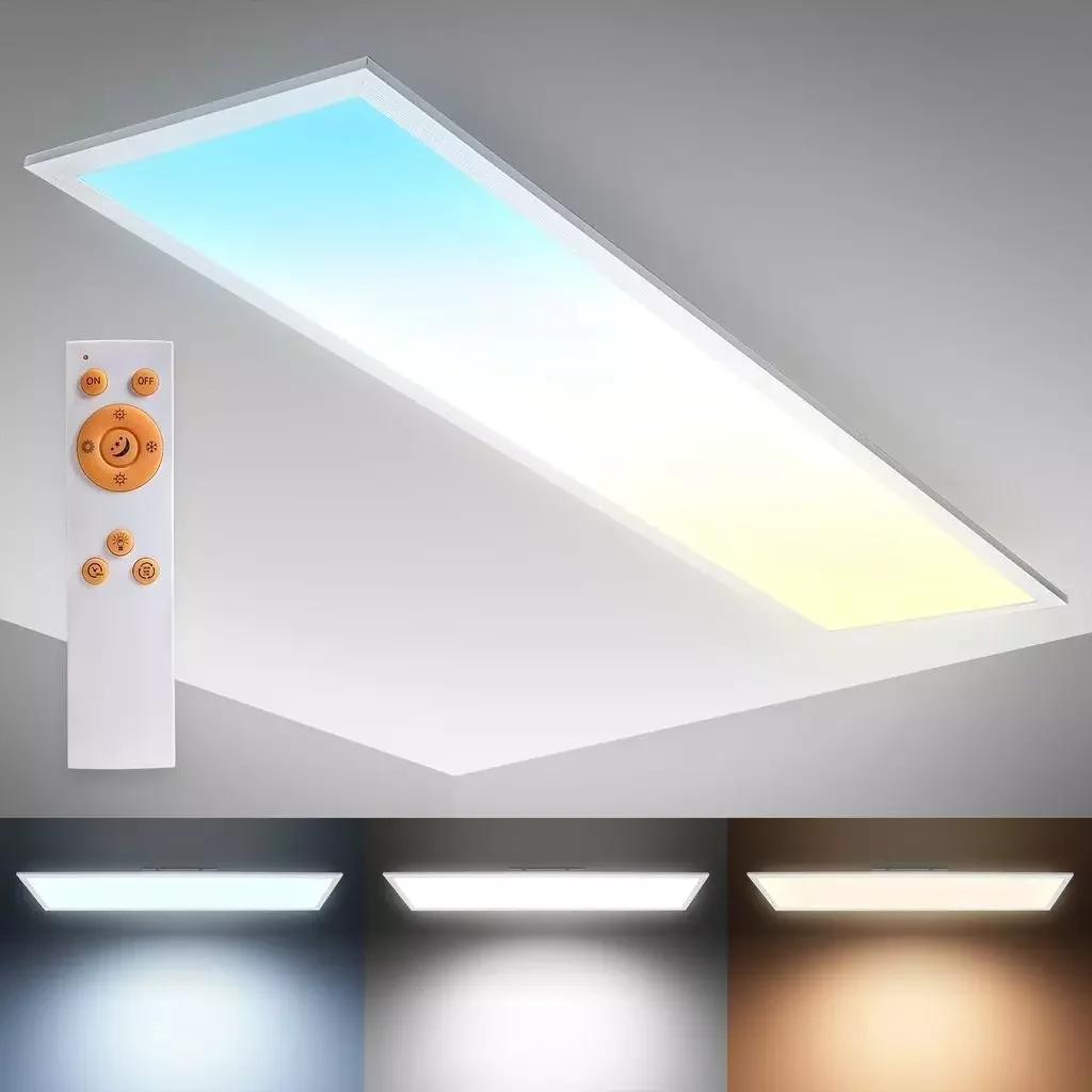 B.K.Licht LED Deckenpanel 100x25 cm dimmbar CCT 3000-6500K 24W 2200 lm