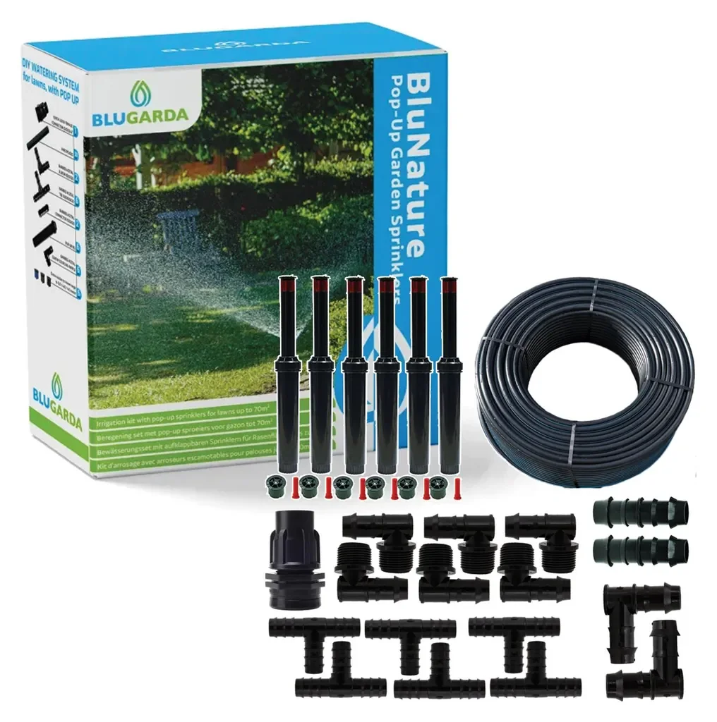 BluGarda BluNature Pop Up Rasensprenger Garten Rasenbewaesserung Set