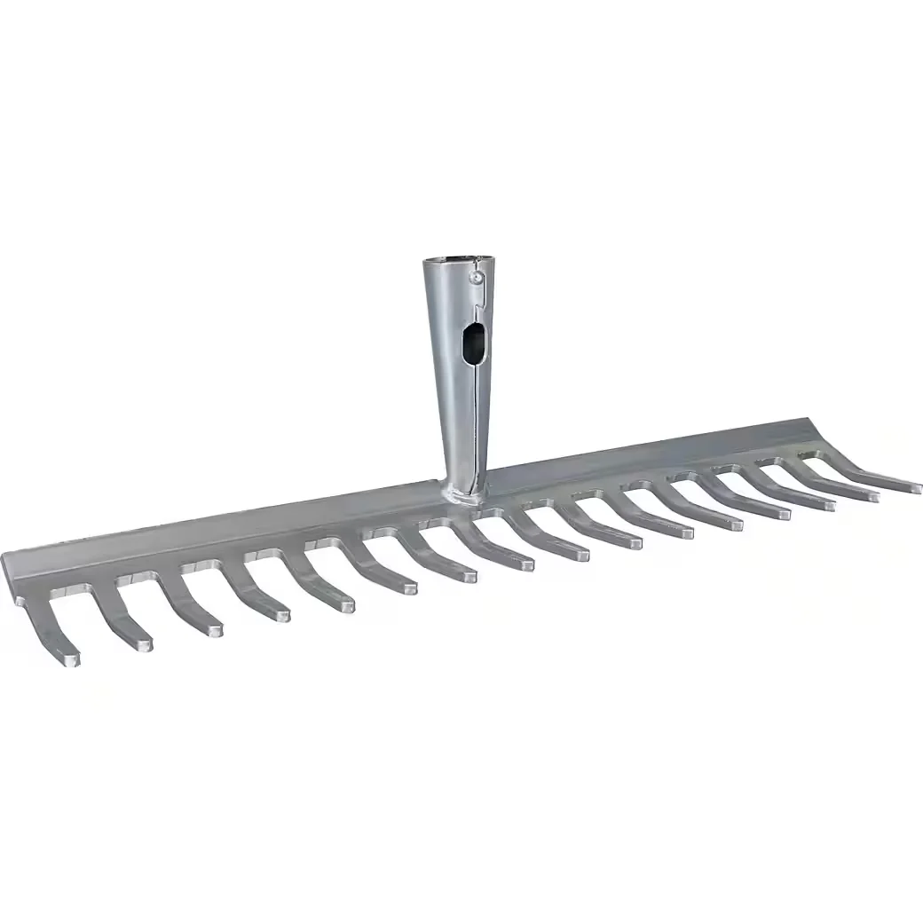 TRIUSO Gartenrechen 41 cm 16 Zinken pulverbeschichtet Bodenbearbeitung