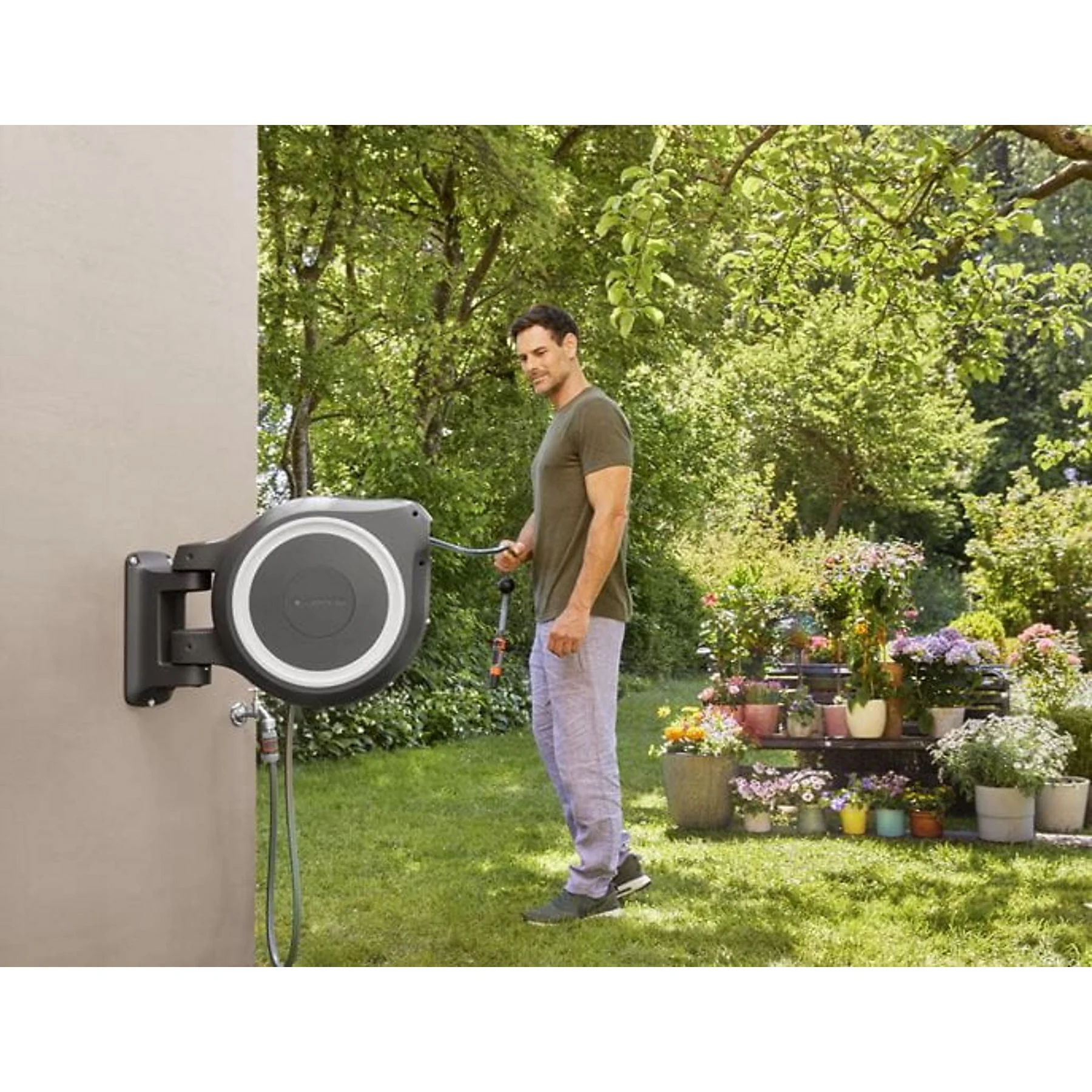 Gardena Gartenschlauch 24225197 weiß für Gartenbewässerung