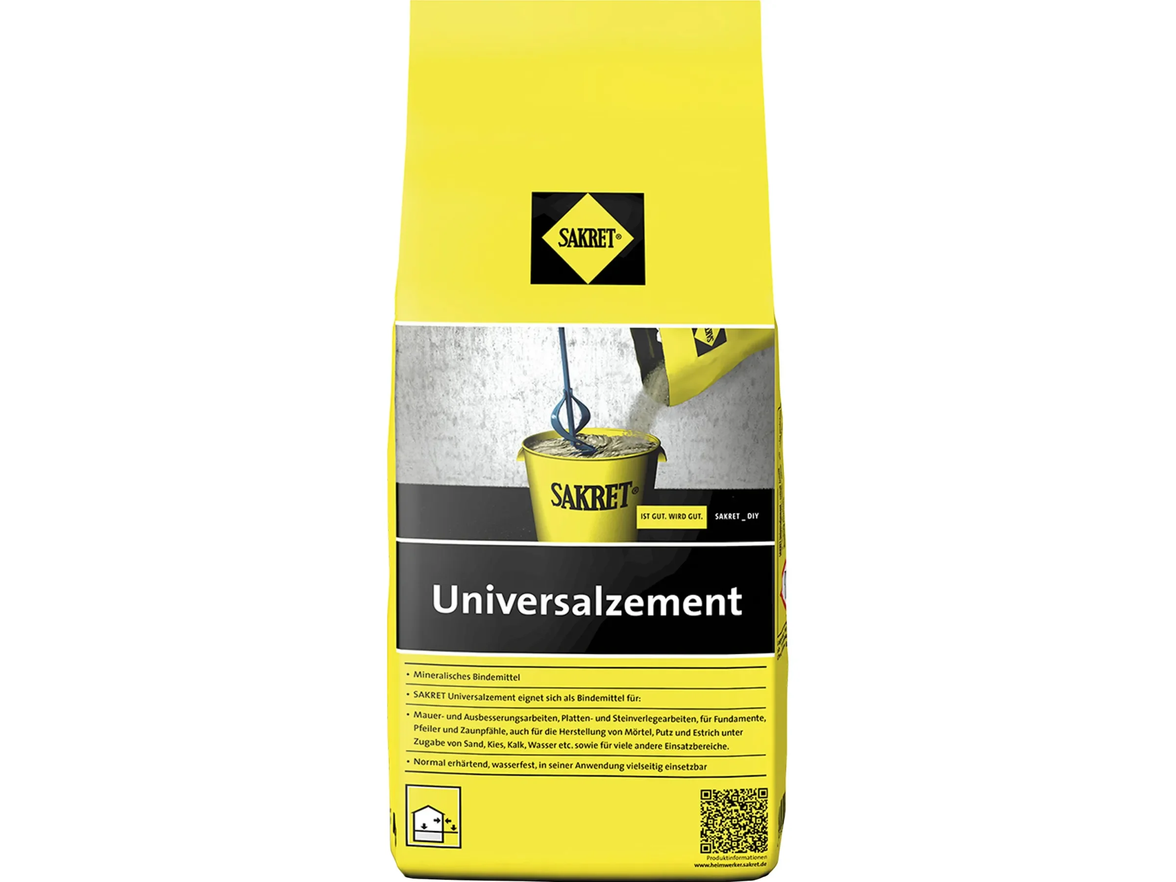SAKRET Universalzement grau 5 kg Sack Zement für innen und außen