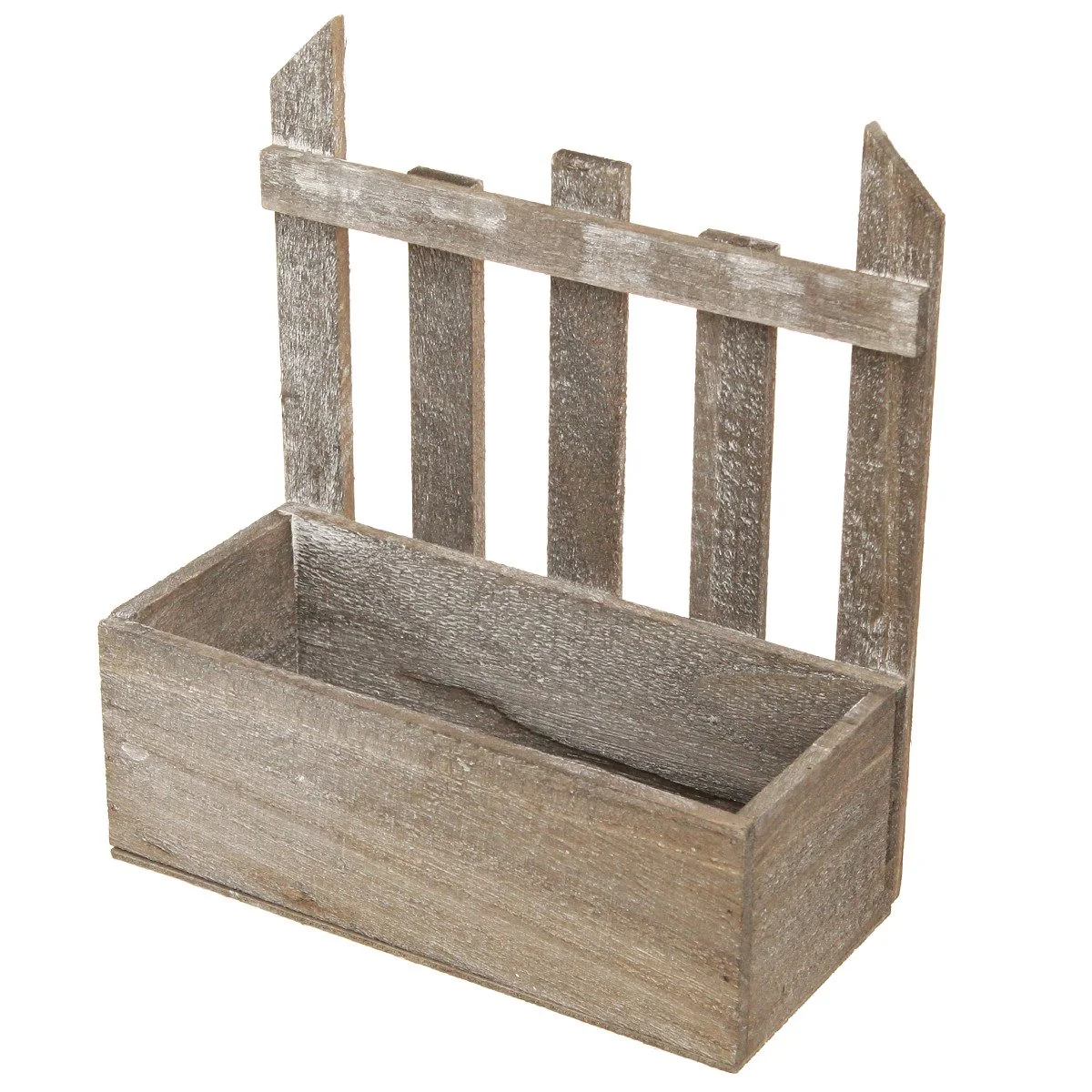 Viana Dekokorb Pflanzkasten aus Holz Vintage 2er-Set Mini Blumen Deko