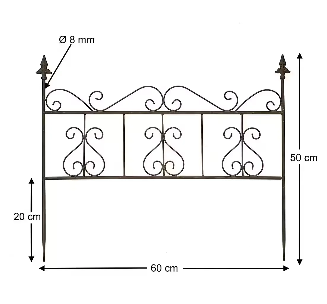 DANDIBO Rankhilfe Metall 60 cm freistehend Rankgitter Rostoptik 96016