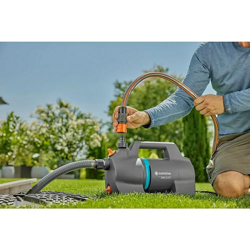 Gardena Gartenpumpe 4200 Silent leise Wasserpumpe für Garten