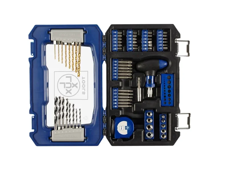 LUX-TOOLS Bohrer- und Bit-Set 66-teilig Bohrmaschine und Akkuschrauber