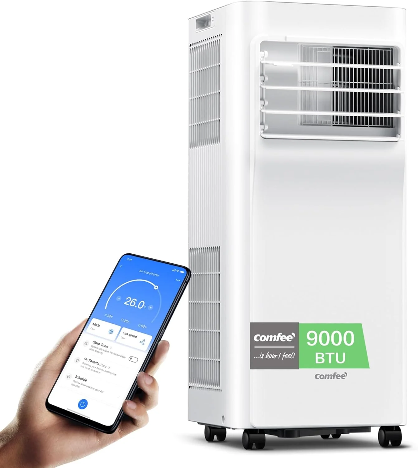 COMFEE Breezy Cool Pro 2.6 mobile Klimaanlage 9000 BTU 2,6 kW mit App