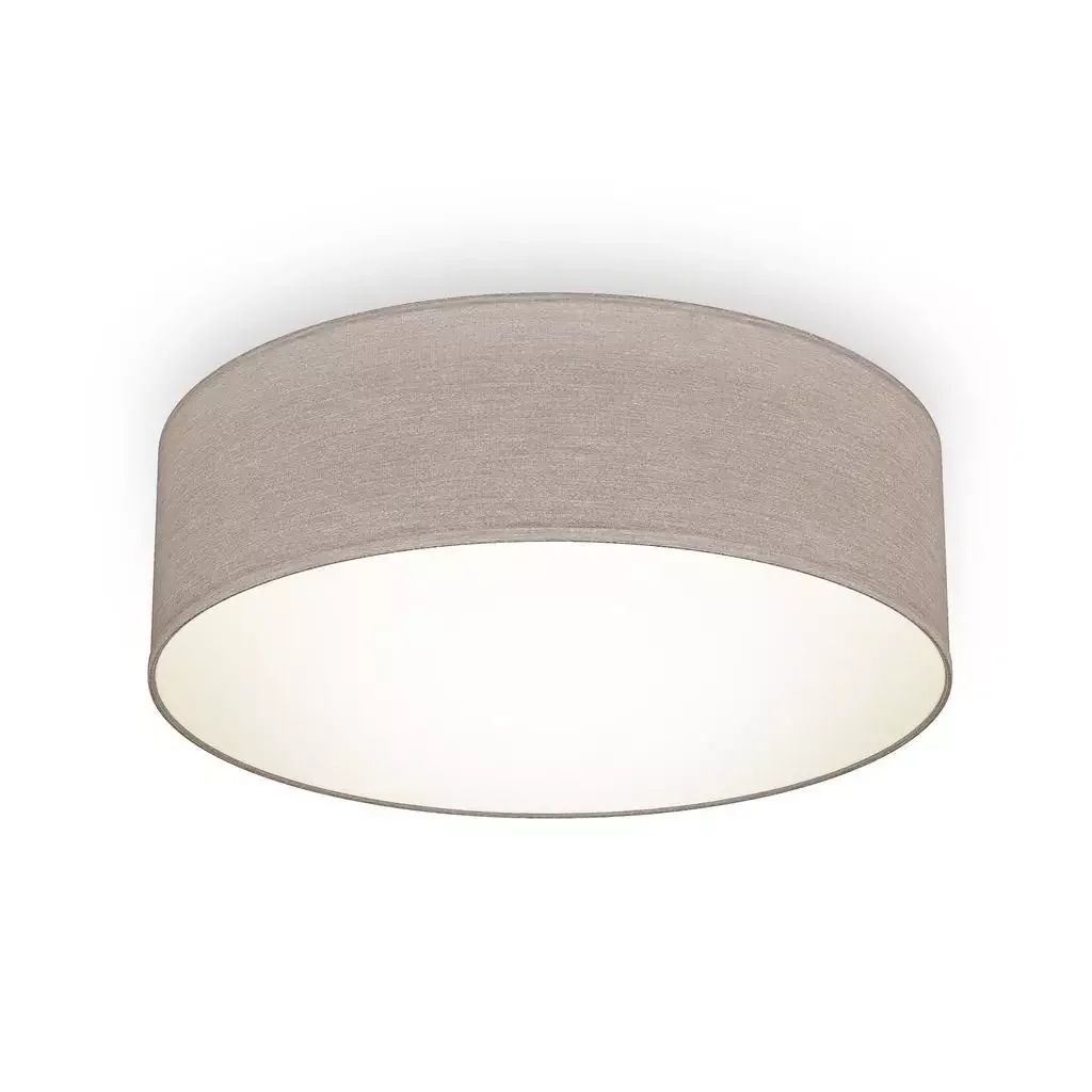 B.K.Licht Deckenleuchte Stoff E27 Taupe 30 cm ohne Leuchtmittel