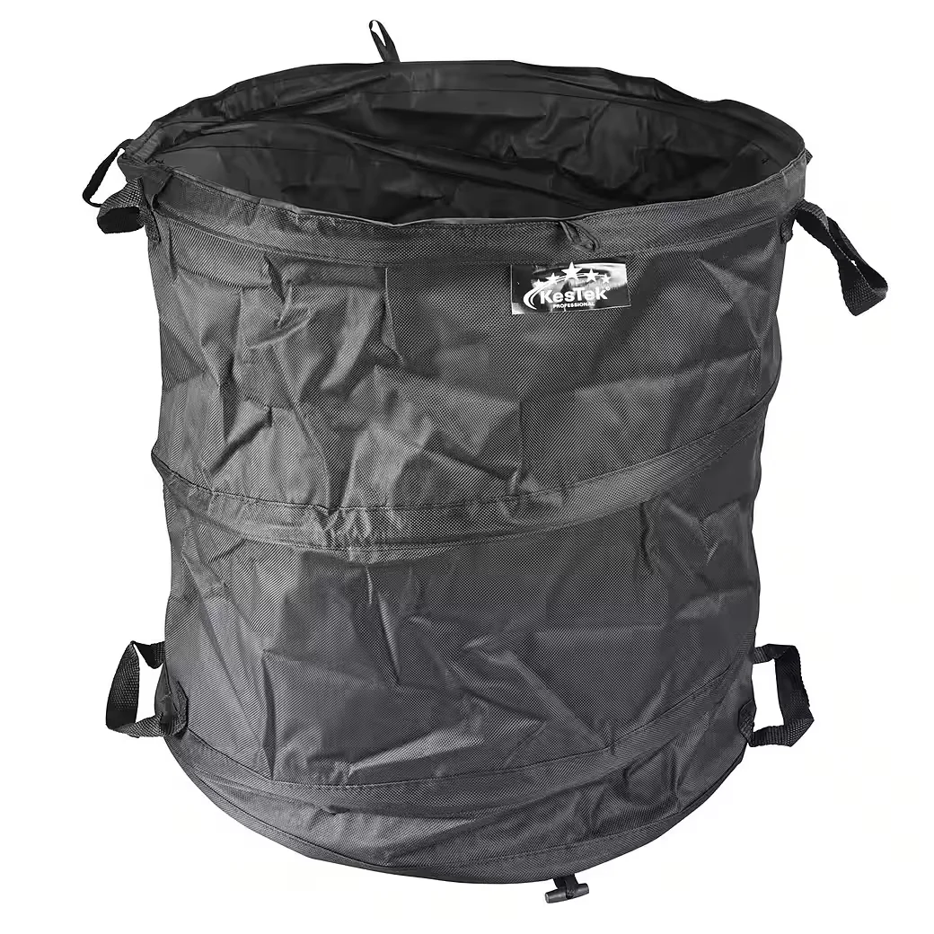KESTEK Gartensack PopUp 85L Schwarz Profi Gartenabfallsack faltbar