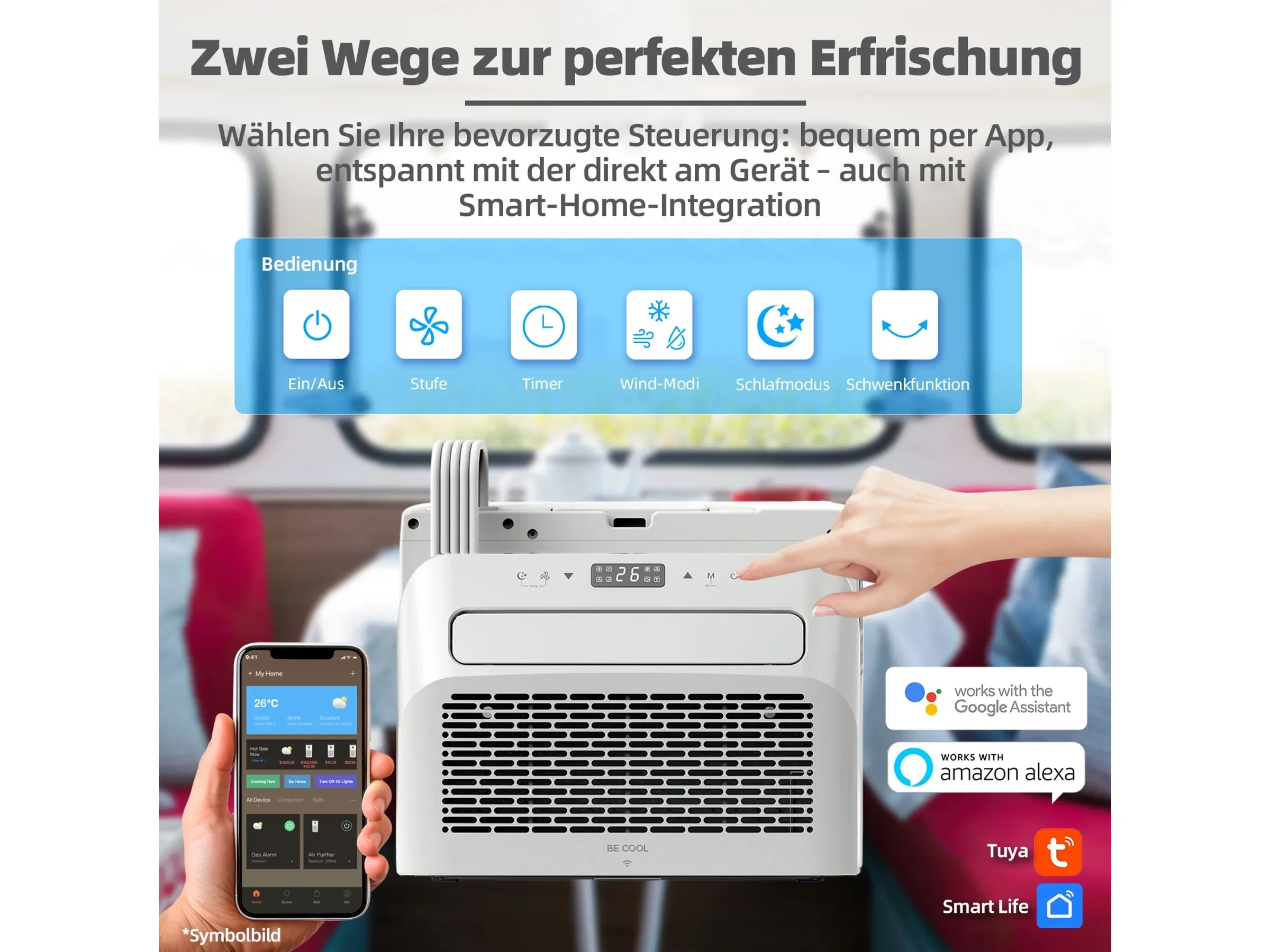 BE COOL 3in1 Caravan Split-Klimaanlage BC5CSKL 5.000 BTU/h WiFi