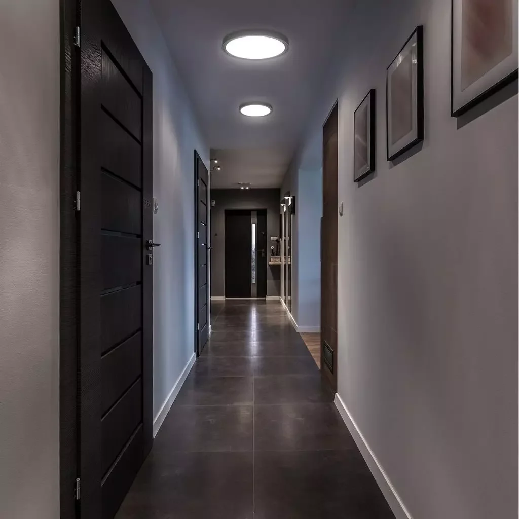 B.K.Licht LED Deckenleuchte schwarz matt rund 33 cm 15W 4000K 1500 lm