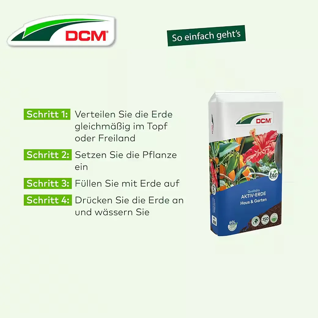 CUXIN DCM Aktiv Erde Pflanzerde für Haus und Garten 60 l