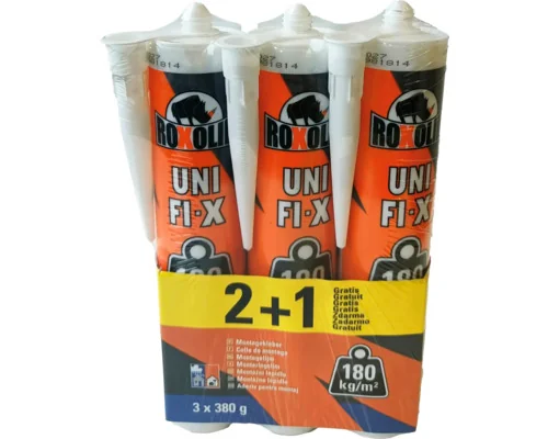 ROXOLID UNI FI-X Montagekleber 3x 380 g universell stark haftend