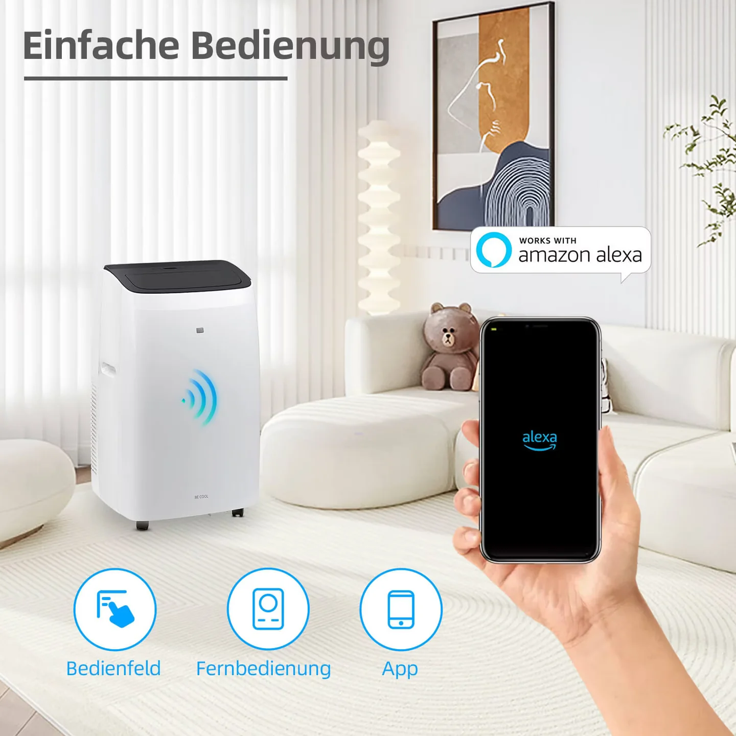 BE COOL BCSINV12KSWW Klimaanlage für Räume bis 42 m2