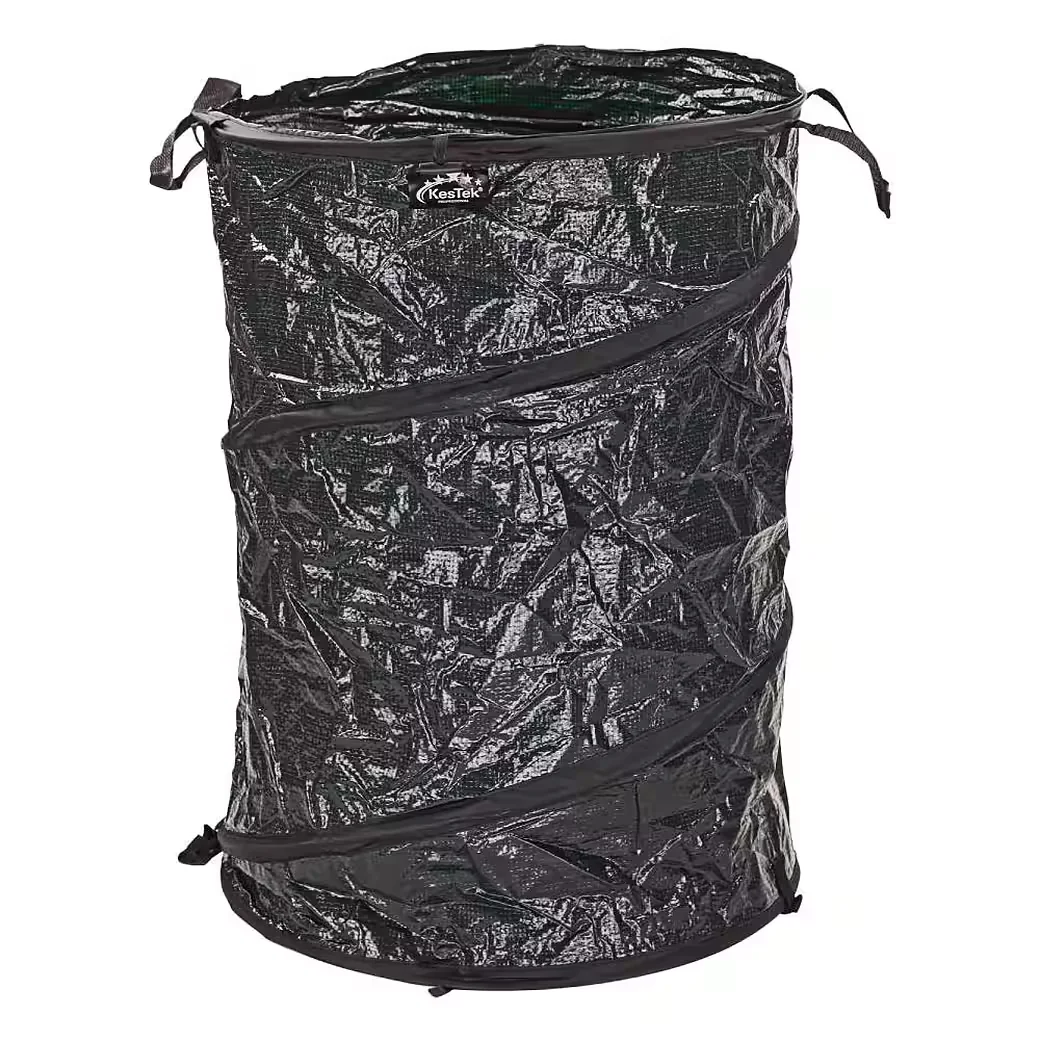 KESTEK Gartensack 120 Liter Pop Up PE Gartenabfallsack grün
