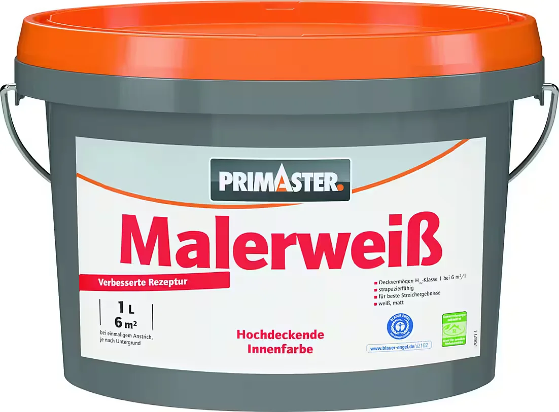 PRIMASTER Metallschutzlack Weiß Wandfarbe Malerweiß
