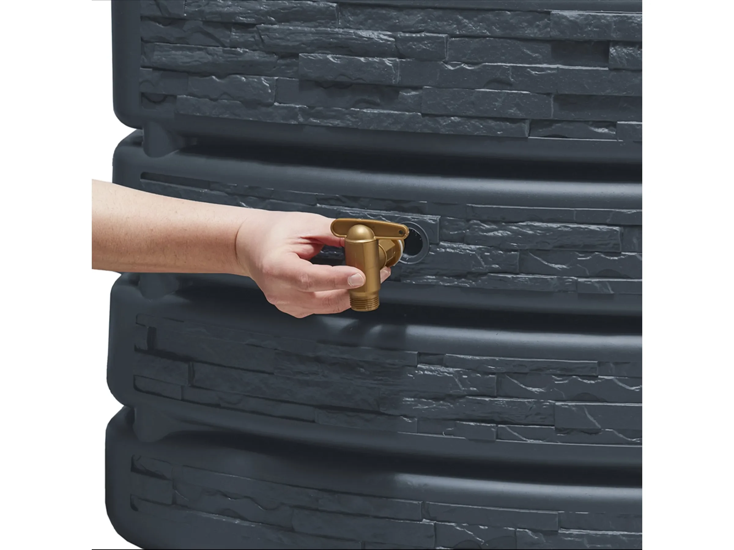 4Rain Slim Stone Decor 510 L Graphit Regentonne 211840