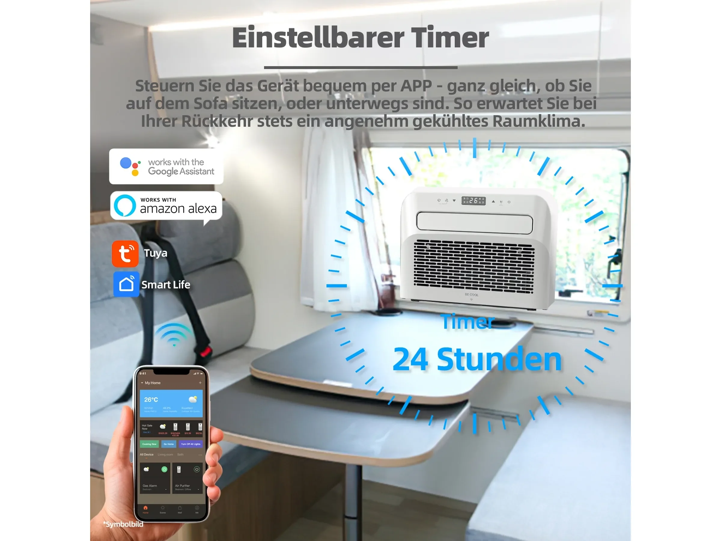 BE COOL 3in1 Caravan Split-Klimaanlage BC5CSKL 5.000 BTU/h WiFi