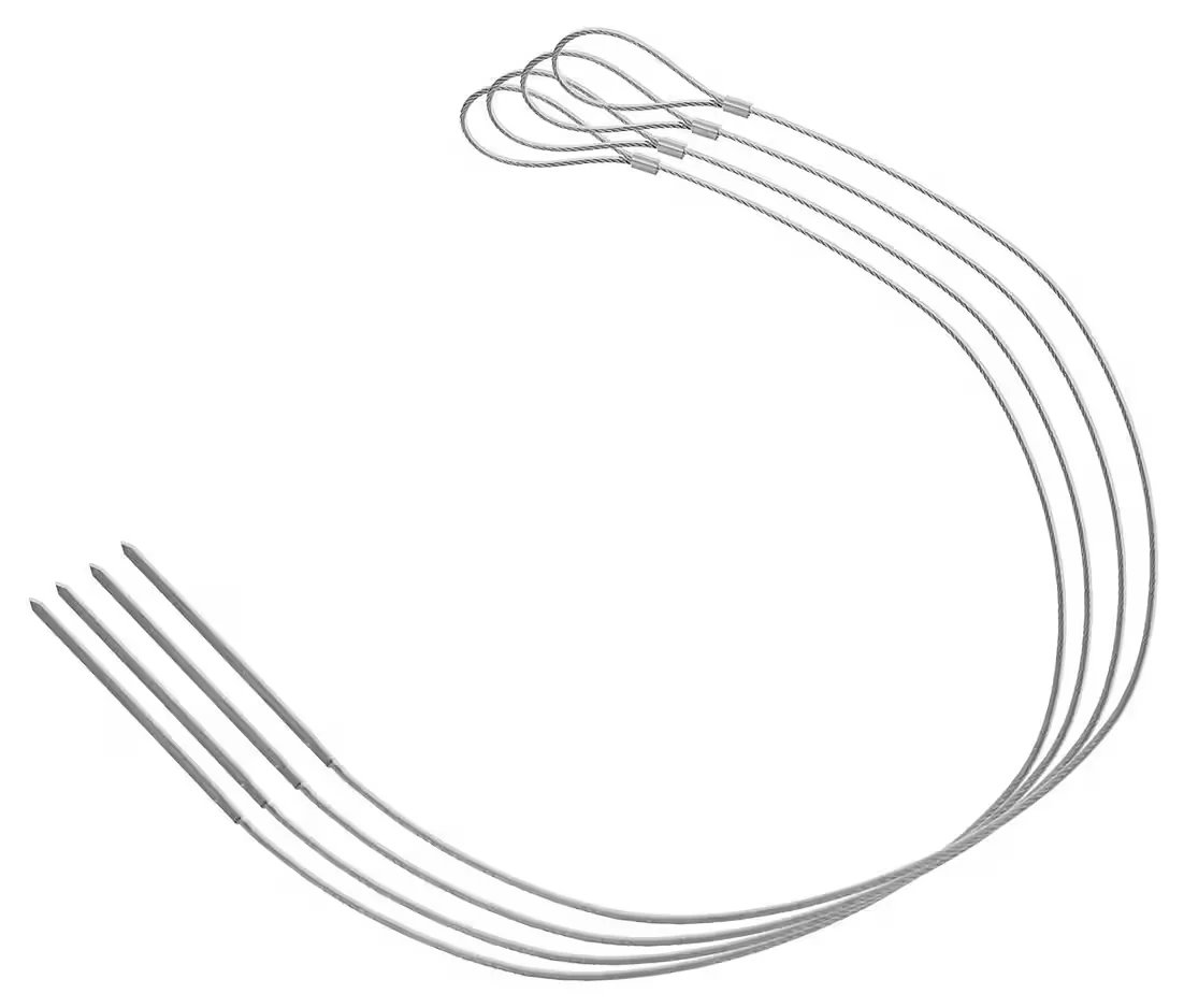 Lantelme flexible Grillspieße Edelstahl 76 cm, 4er Set Schaschlik