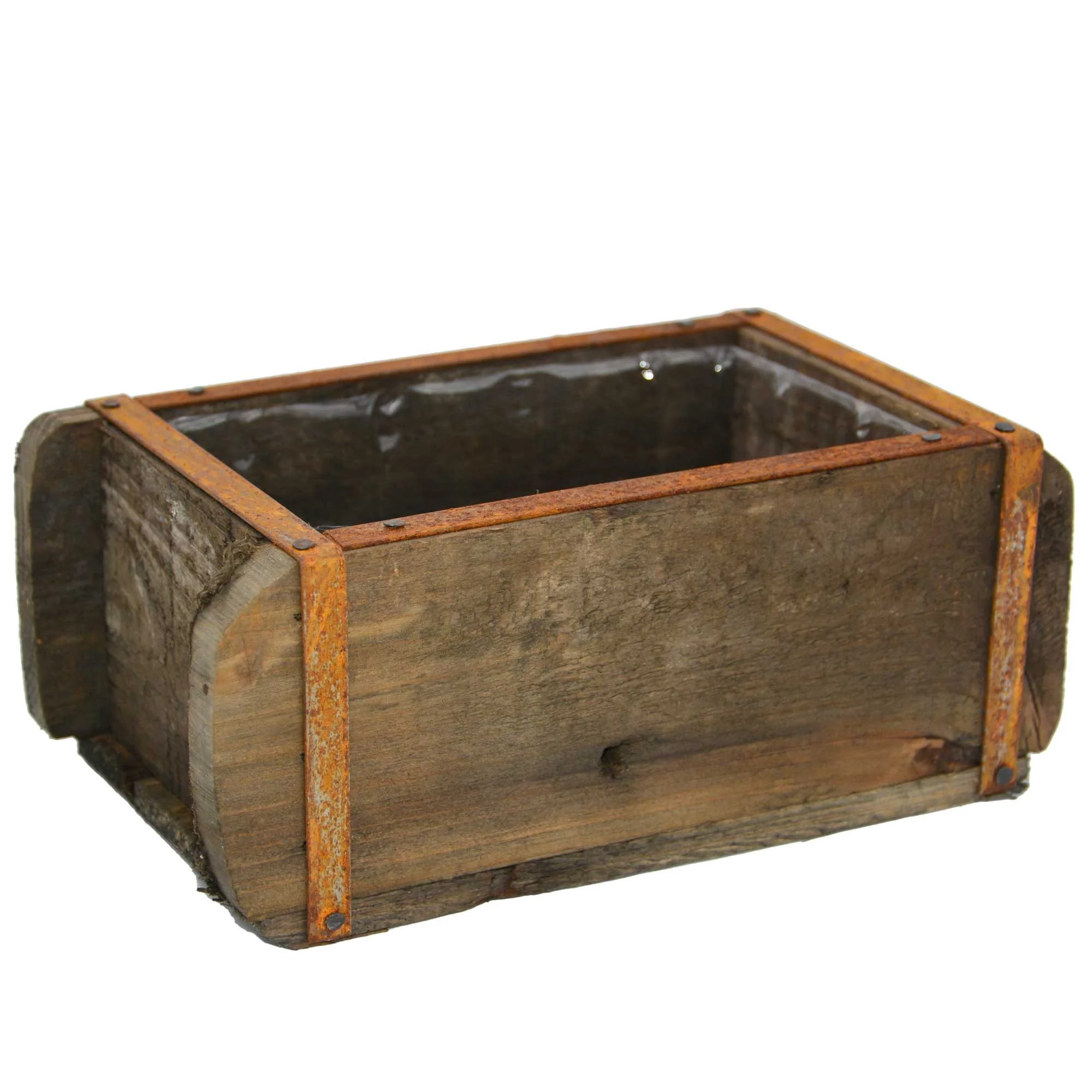 UNUS GARDEN Dekokiste Pflanztopf Ziegelform Holz natur
