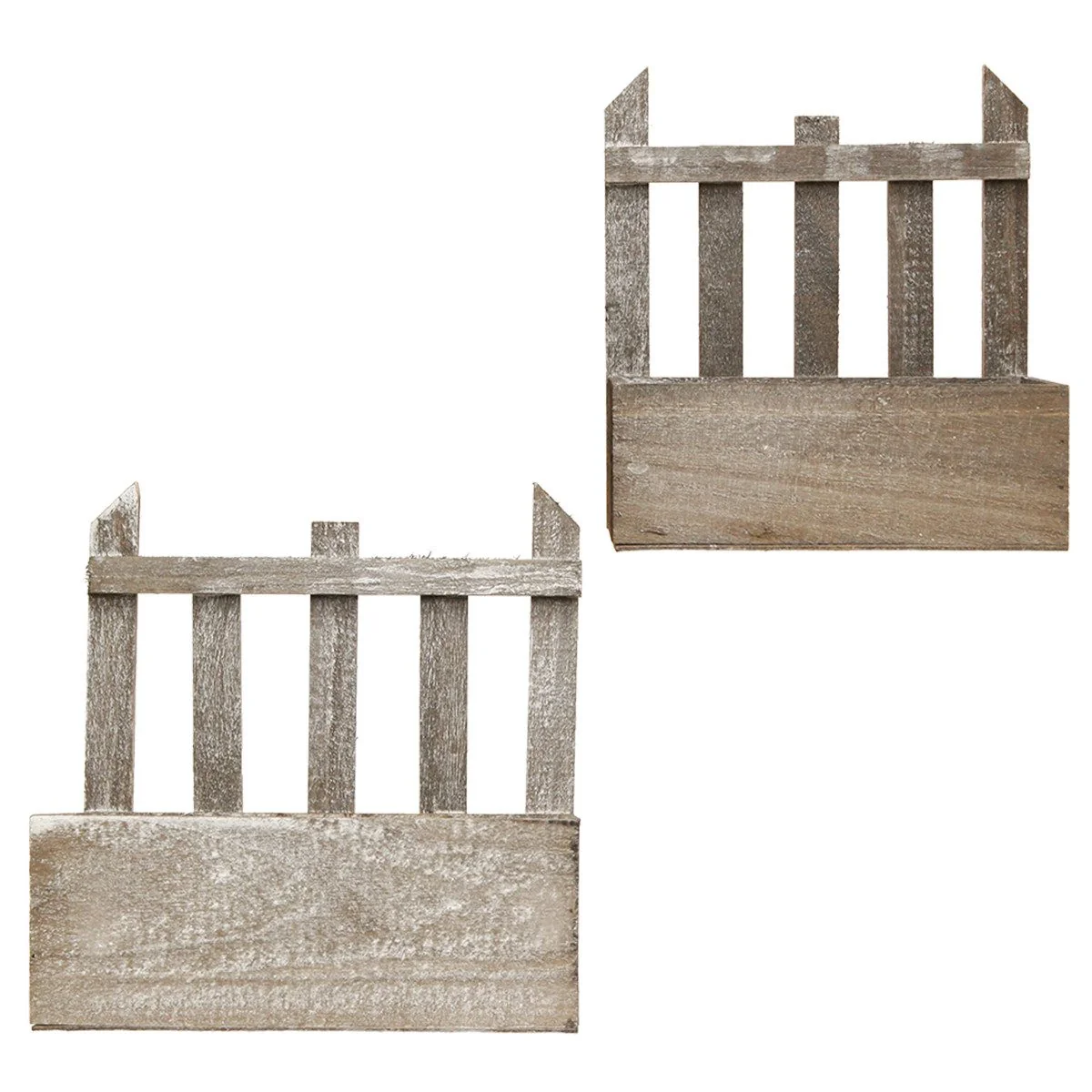 Viana Dekokorb Pflanzkasten aus Holz Vintage 2er-Set Mini Blumen Deko