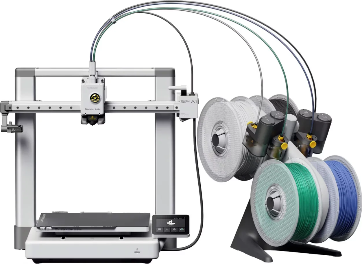 Bambu Lab A1 Combo 3D Drucker mit AMS Lite Multicolor FDM
