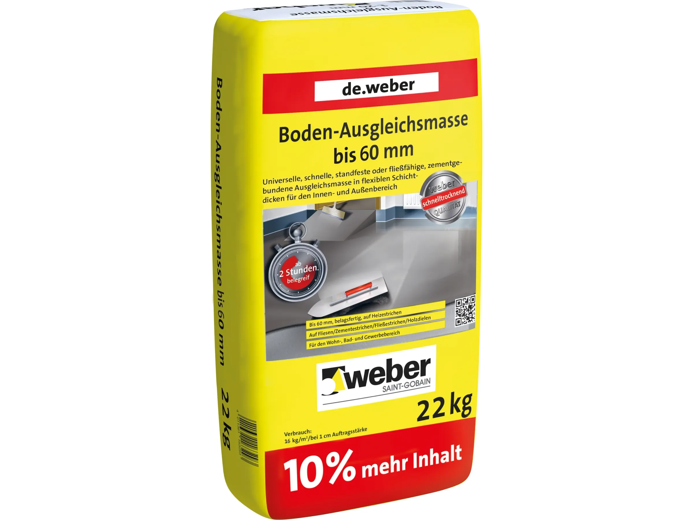 Weber Boden-Ausgleichsmasse selbstverlaufend bis 60 mm 22 kg