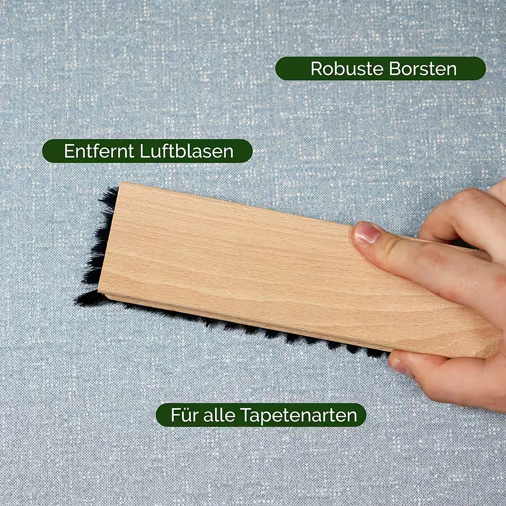 VELUXIS Tapezierbürste 23,5 x 6 cm Kunstborsten Holzgriff für Tapeten