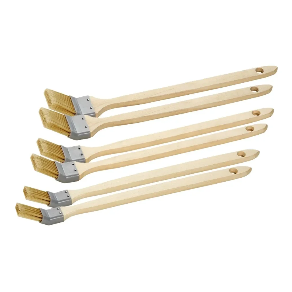 ARLI Eckenpinsel Set 6-teilig Heizkörperpinsel 25/35/50 mm Holzgriff