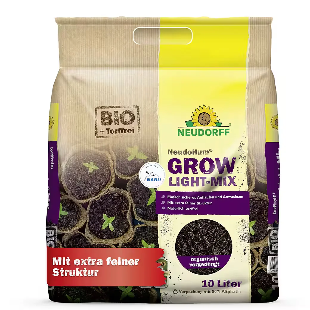 NEUDORFF NeudoHum Grow Light-Mix Spezialerde 10 L Blumenerde Substrat
