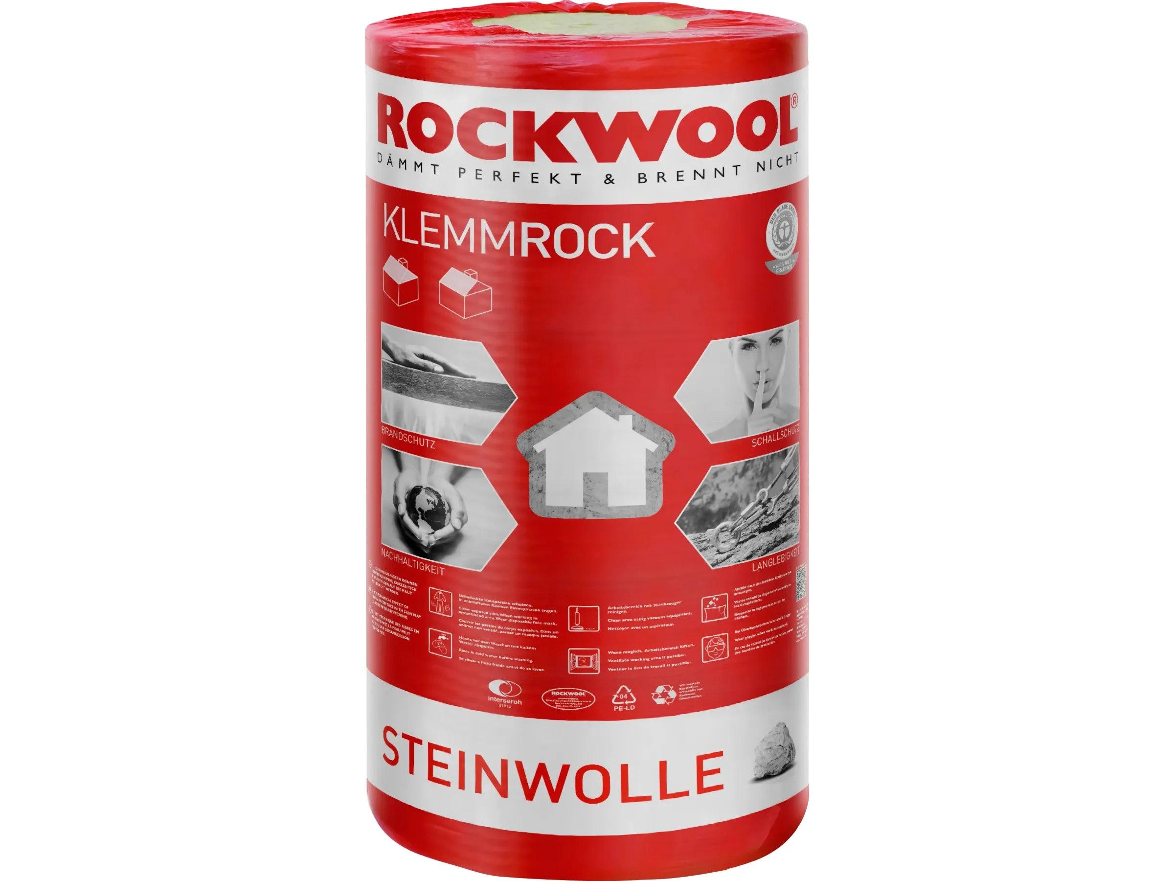 Rockwool Klemmrock Dämmwolle WLG 035 240 mm 25 Rollen 50 m2 Palette