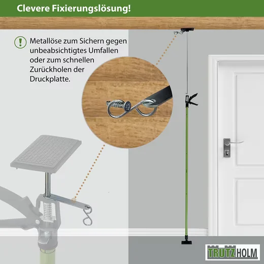 TRUTZHOLM Teleskop-Deckenstützen 2er Set mit Montageklemme 290 cm
