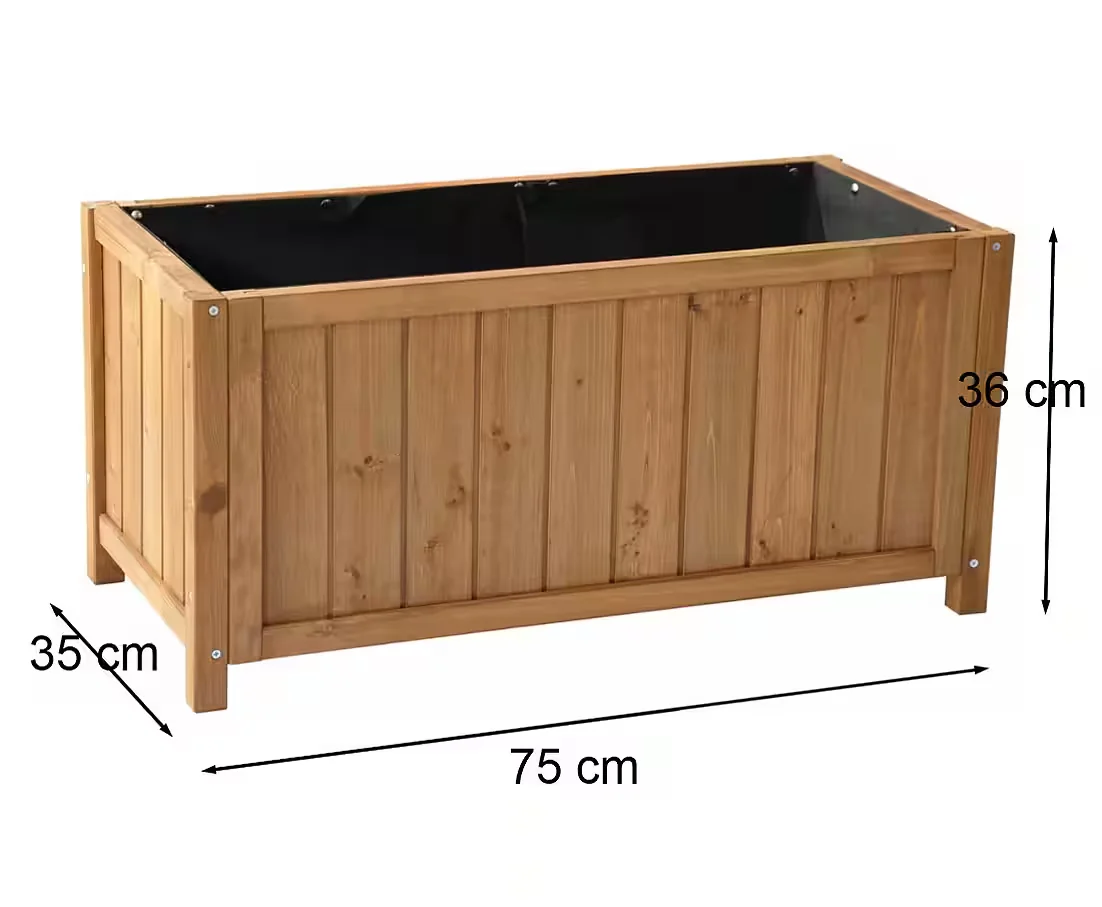 DAZIKEMO Blumenkasten Pflanzkübel Beet 75 x 35 x 36 cm für Garten Balkon