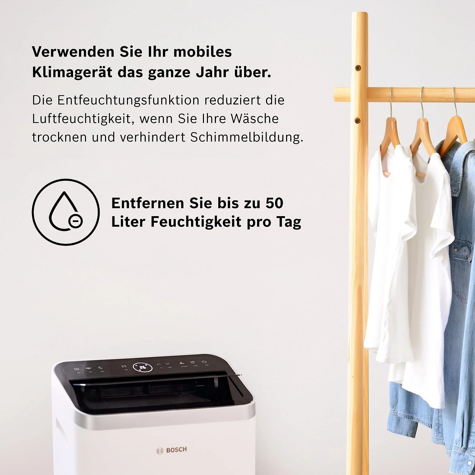 BOSCH Cool 4000 mobiles Klimagerät weiß bis 35 m² EEK A+