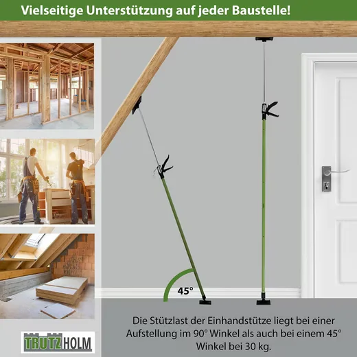 TRUTZHOLM Teleskop-Deckenstützen 2er Set mit Montageklemme 290 cm