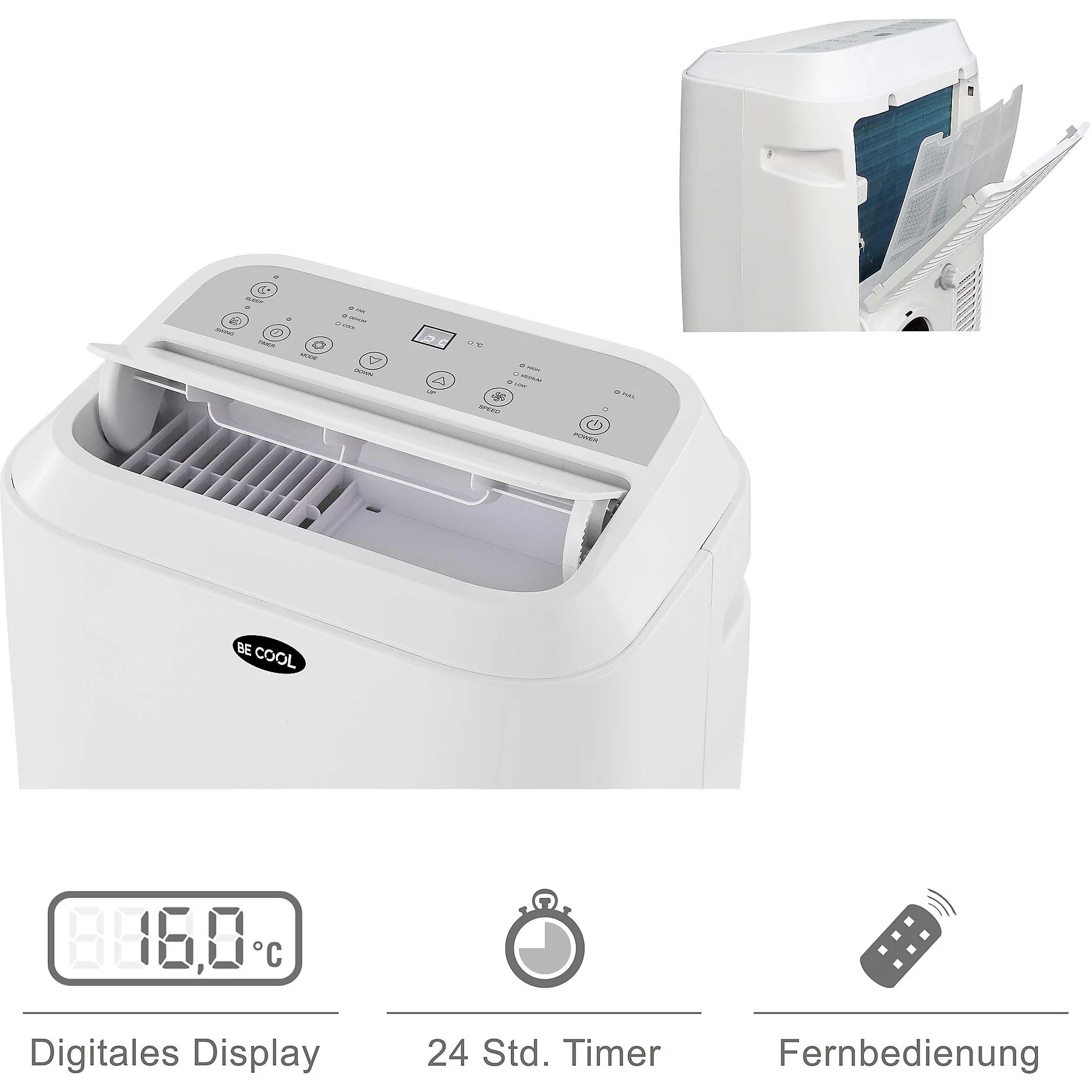BECOOL BC18KL2101F Klimaanlage weiß für Räume bis 160 m3 EEK A