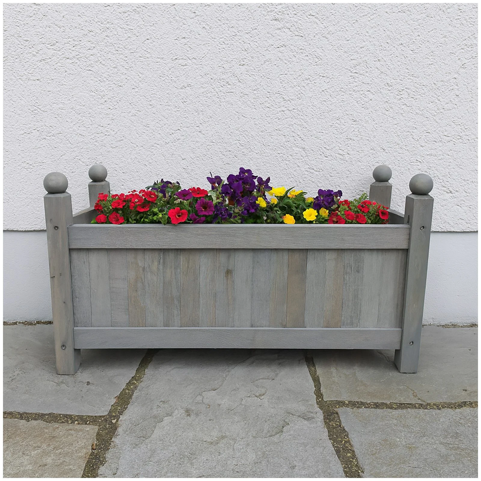 HTI-Living Pflanzkübel Holz-Pflanzkasten grau für Garten und Balkon