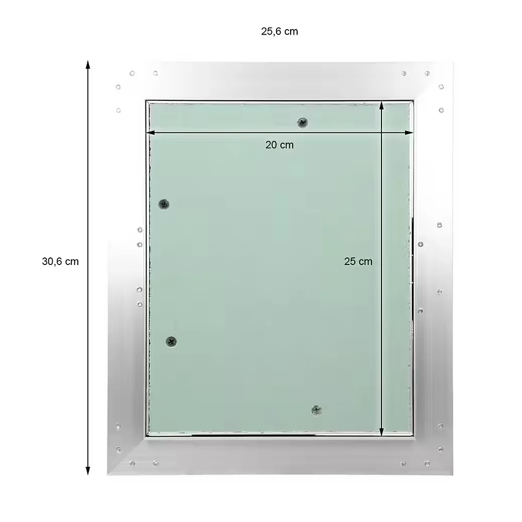 ECD GERMANY Revisionsklappe Gipskarton 200x250 mm für Wand und Decke