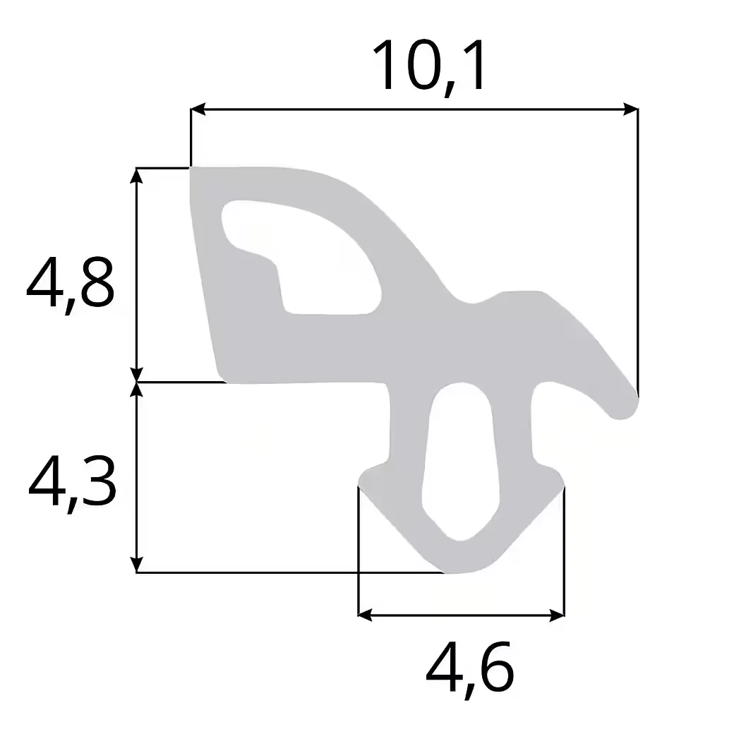 DQ-PP Fensterdichtung grau 5 m für PVC-Fenster Aluplast S-1559 S-1560