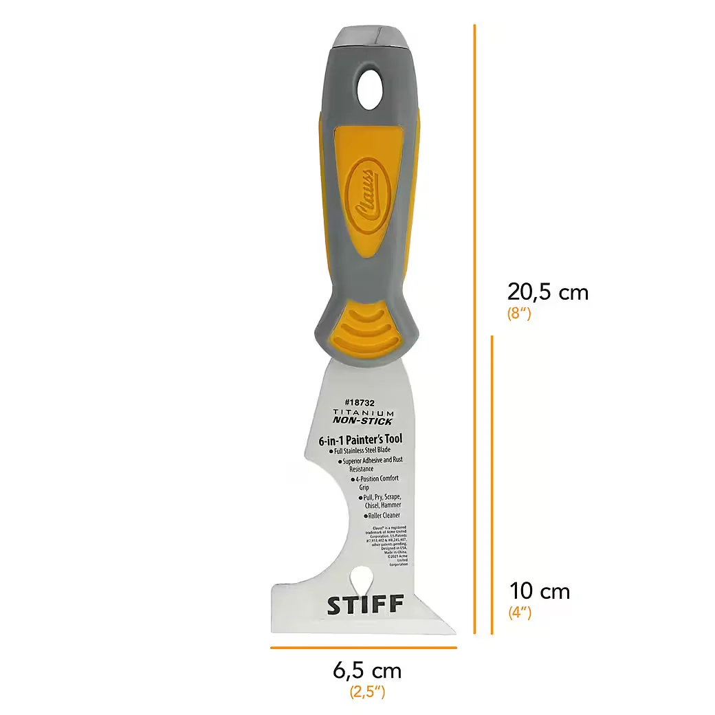Clauss 6 in 1 Spachtel Malerwerkzeug Titanium Antihaft Softgrip
