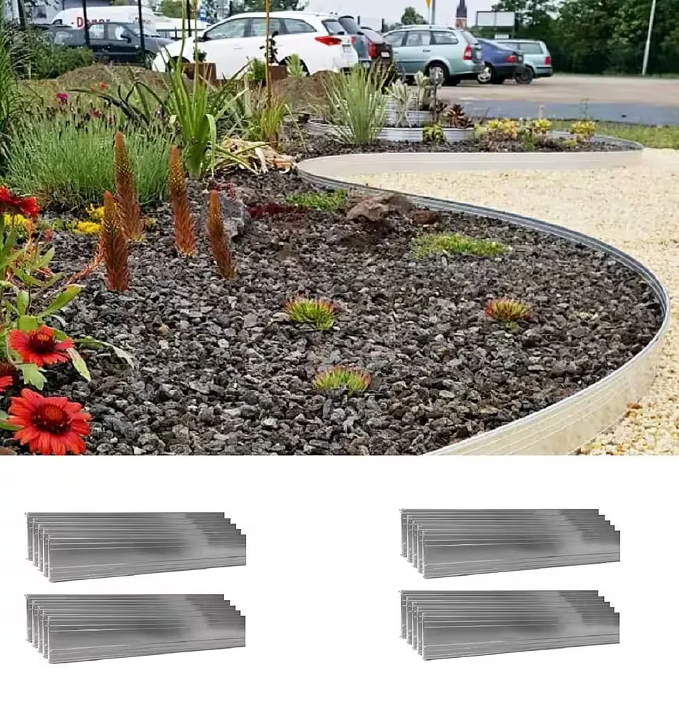 BONI-SHOP Alu Rasenkante ultra stark 10-24 cm, 1-30 m Beeteinfassung