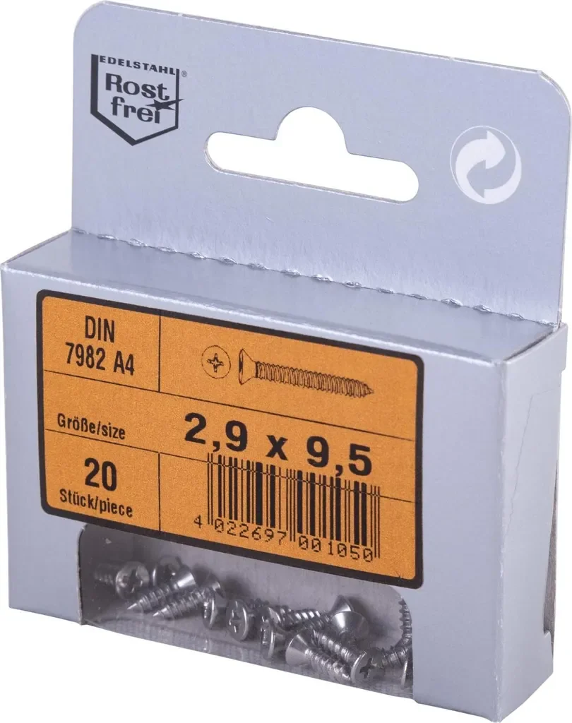 Yacht Steel Senkkopf Blechschraube DIN 7982 A4 4,2 x 16 mm Edelstahl
